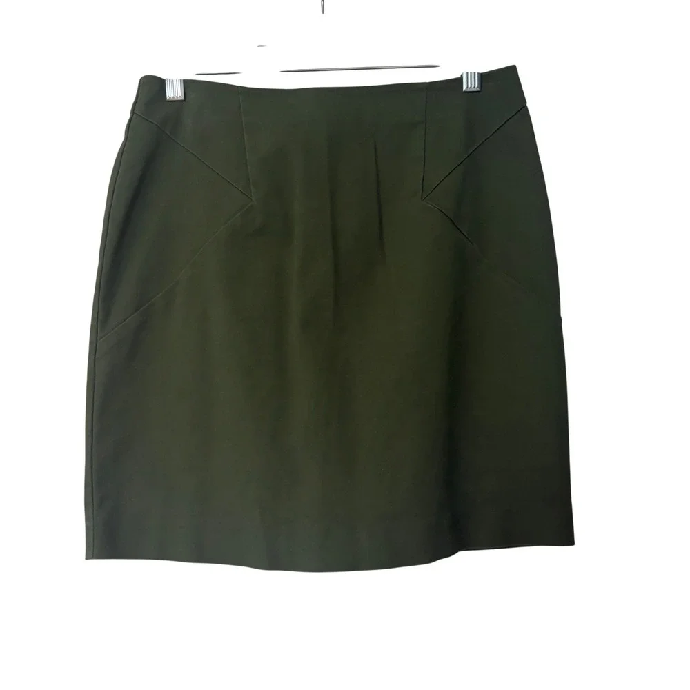 Kate Spade Saturday Green Geometric Seam Mini Skirt Womens Size 6